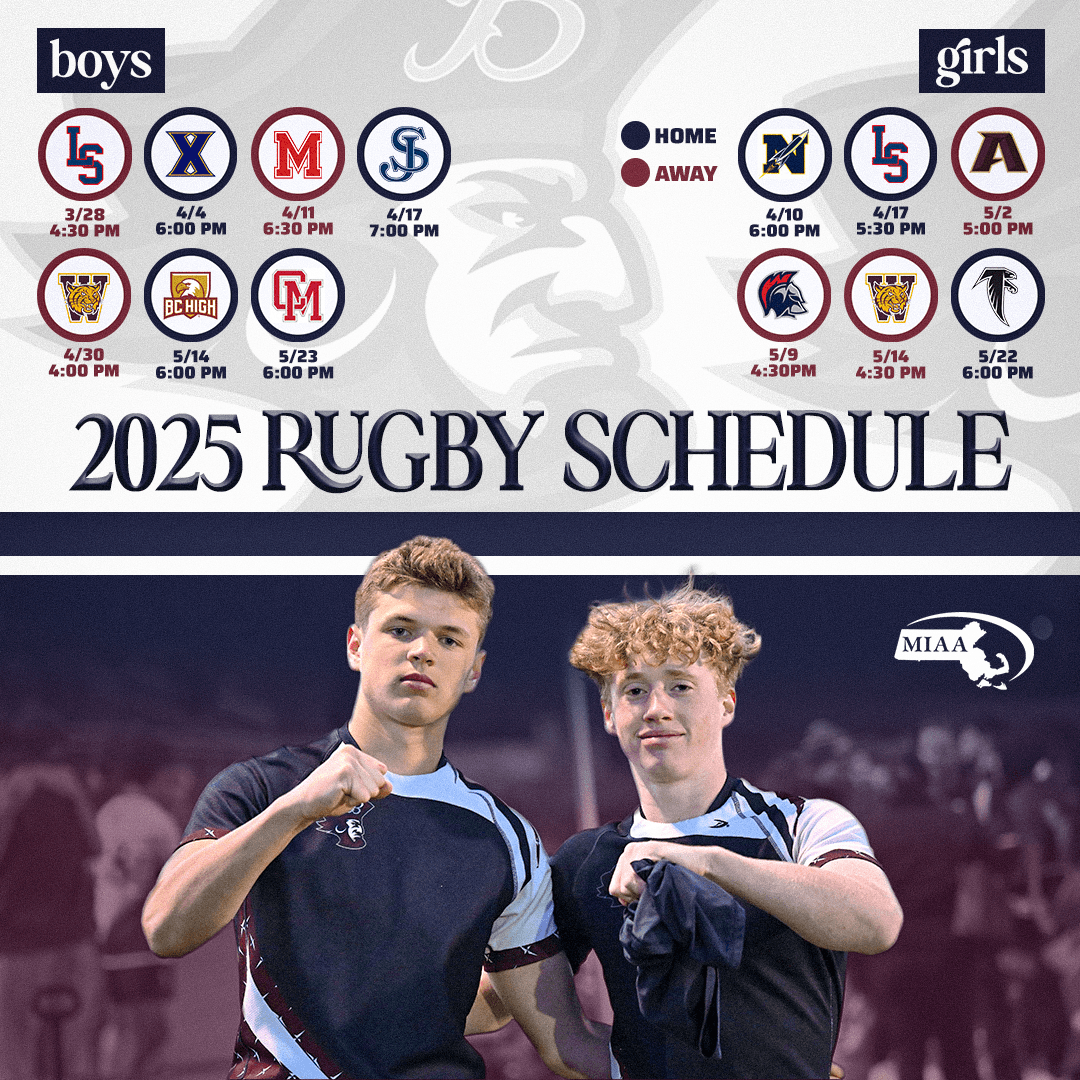 2025 Rugby Schedule - Graphic Design